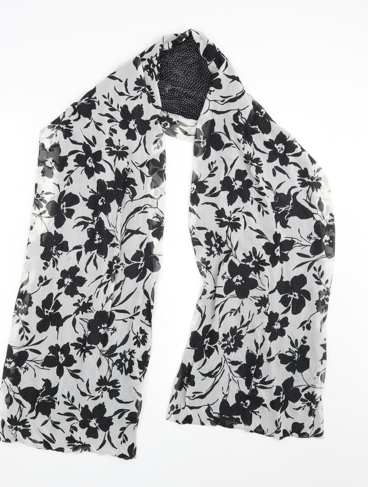 Preworn Womens Grey Floral   Scarf