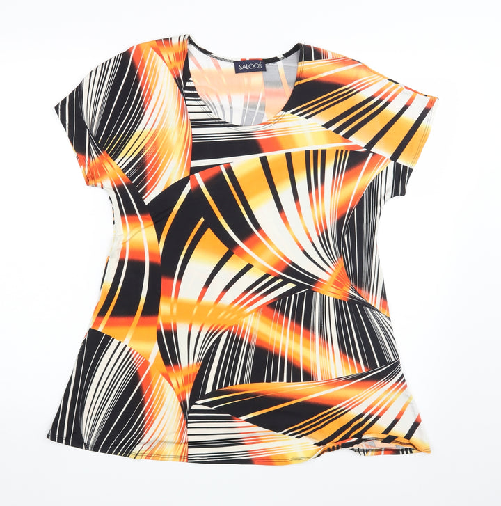 Saloos Womens Orange Basic Blouse Size M