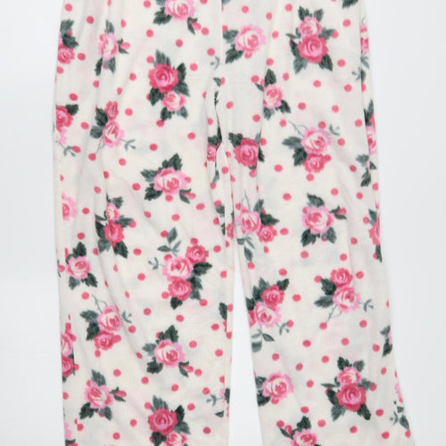 EWM Womens Pink Floral  Jogger Trousers Size L L27 in - lounge