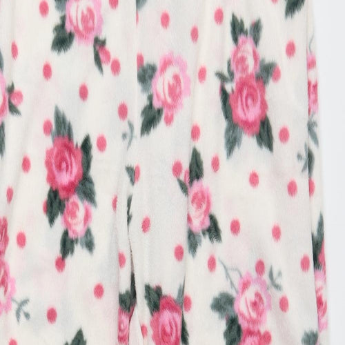 EWM Womens Pink Floral  Jogger Trousers Size L L27 in - lounge