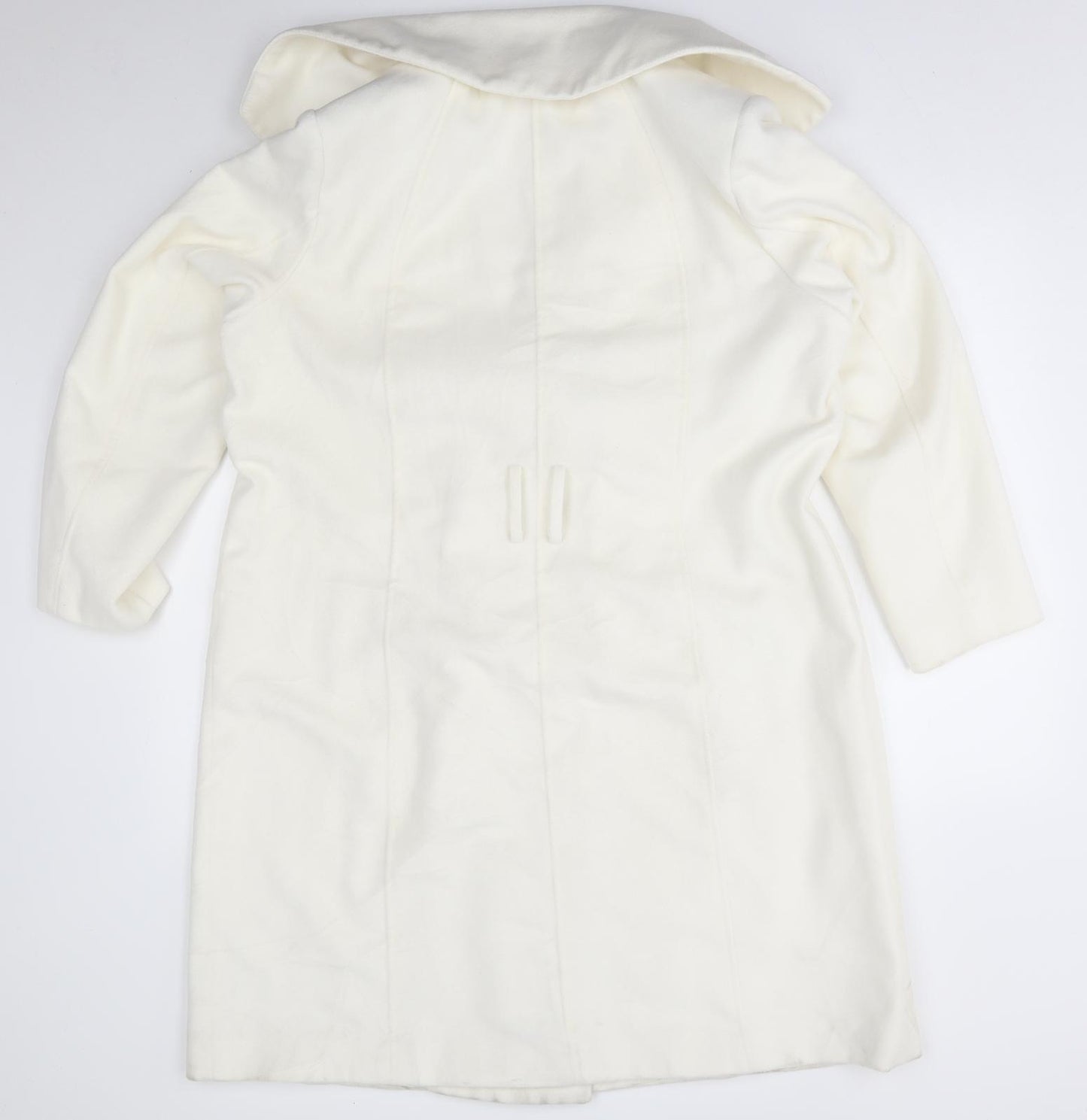 Joanna Hope Womens White   Overcoat Coat Size 18