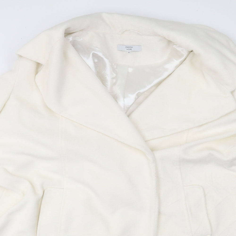 Joanna Hope Womens White   Overcoat Coat Size 18