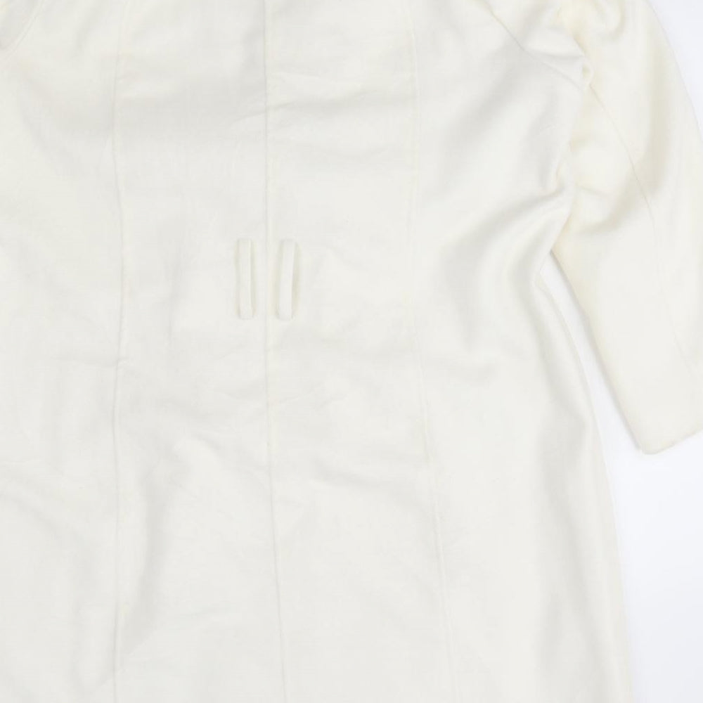 Joanna Hope Womens White   Overcoat Coat Size 18