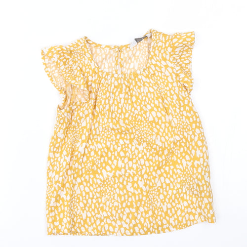 Primakr Girls Yellow Animal Print  Basic Blouse Size 3-4 Years