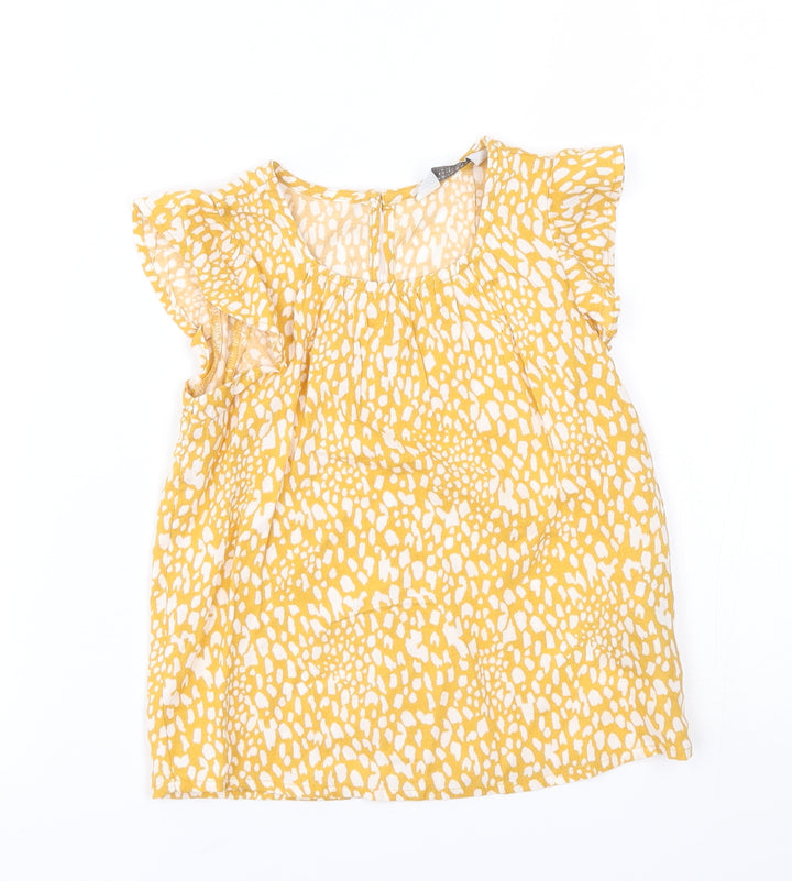 Primakr Girls Yellow Animal Print  Basic Blouse Size 3-4 Years