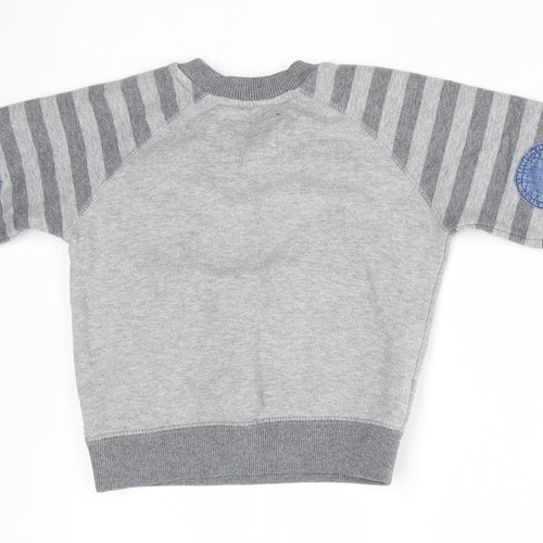 TU Baby Grey Striped  Pullover Jumper Size 12-18 Months