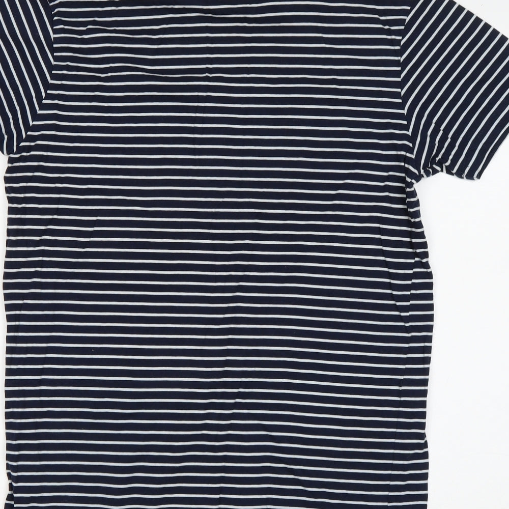 Cedar Wood State Mens Blue Striped   T-Shirt Size M