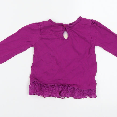 M&Co Baby Purple   Basic Blouse Size 9-12 Months  - Fox