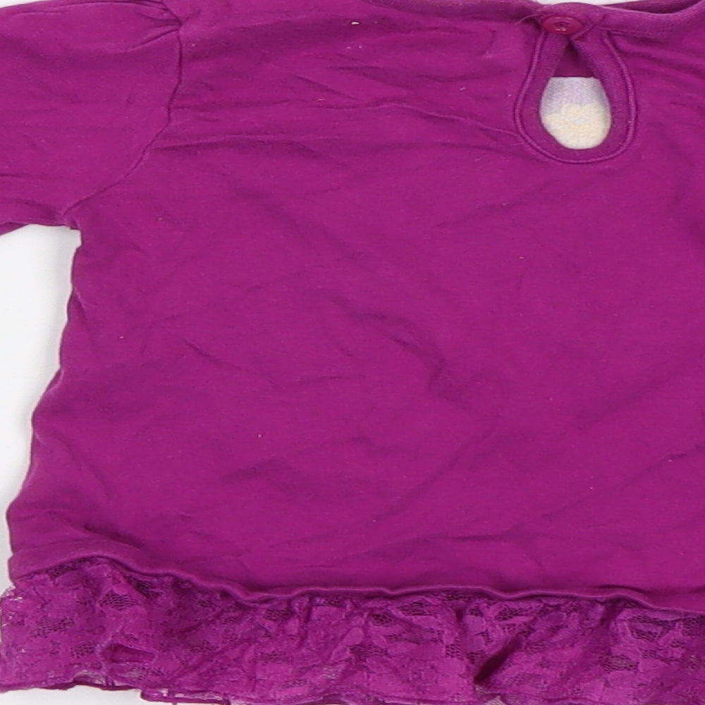 M&Co Baby Purple   Basic Blouse Size 9-12 Months  - Fox