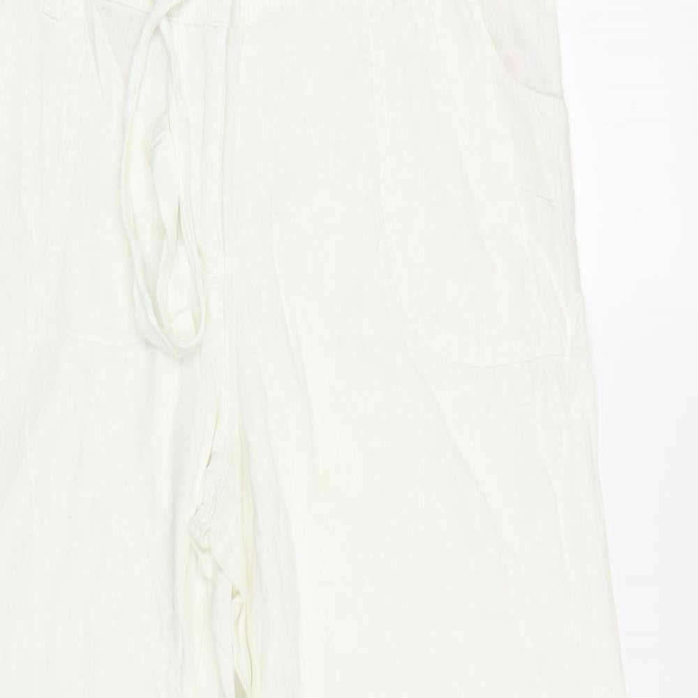 F&F Womens White   Trousers  Size 14 L26 in