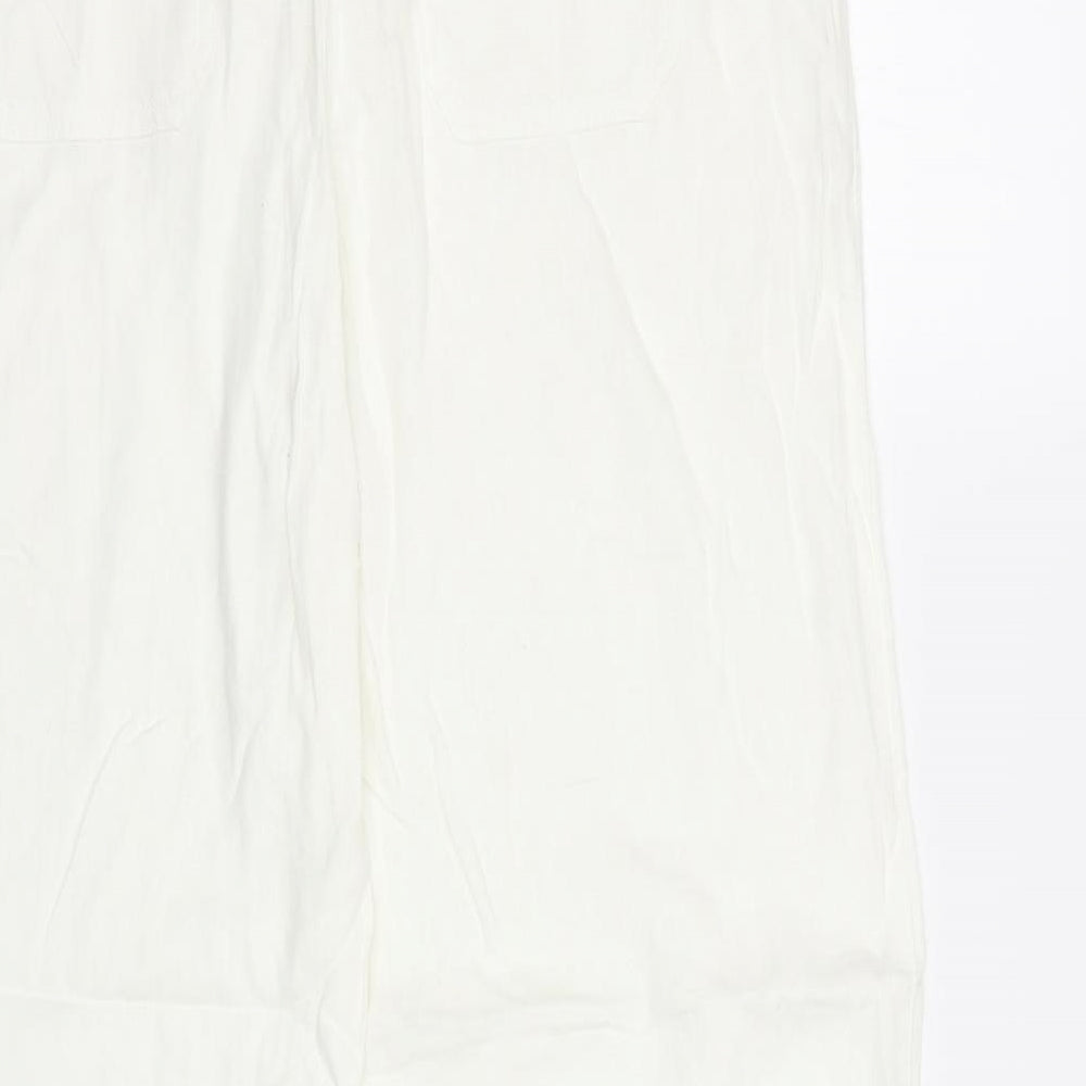 F&F Womens White   Trousers  Size 14 L26 in