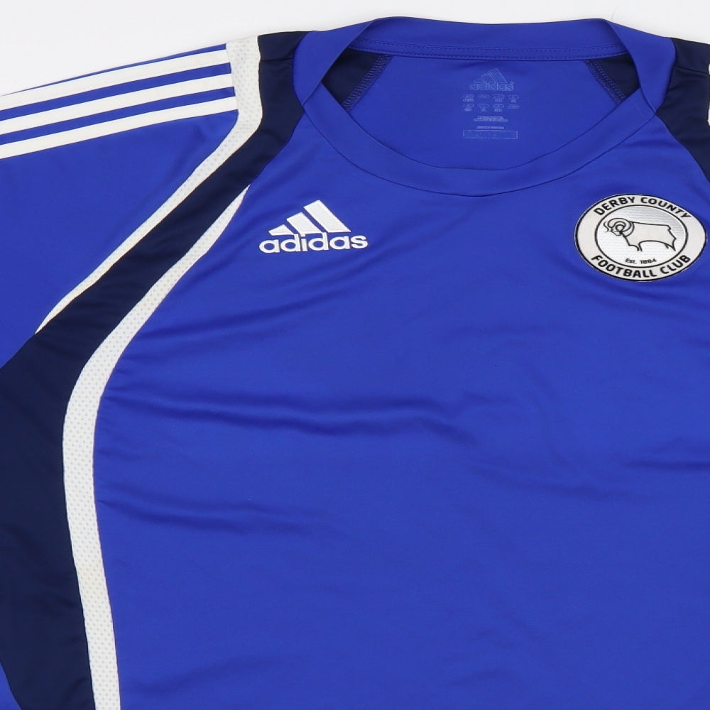 adidas Mens Blue    T-Shirt Size XL  - Derby County Football Club