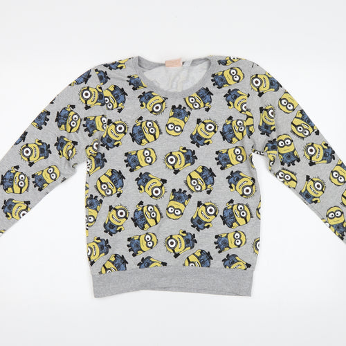 Primark Womens Grey   Pullover Sweatshirt Size XS  - Minions