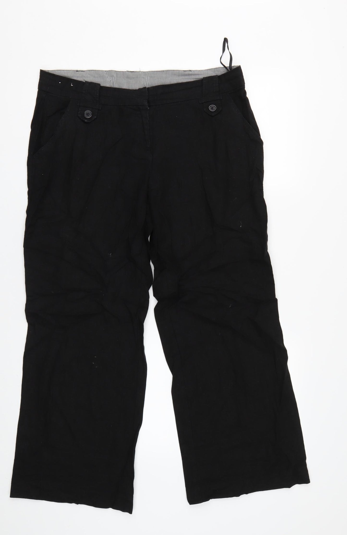 New Look Womens Black   Trousers  Size 14 L28 in