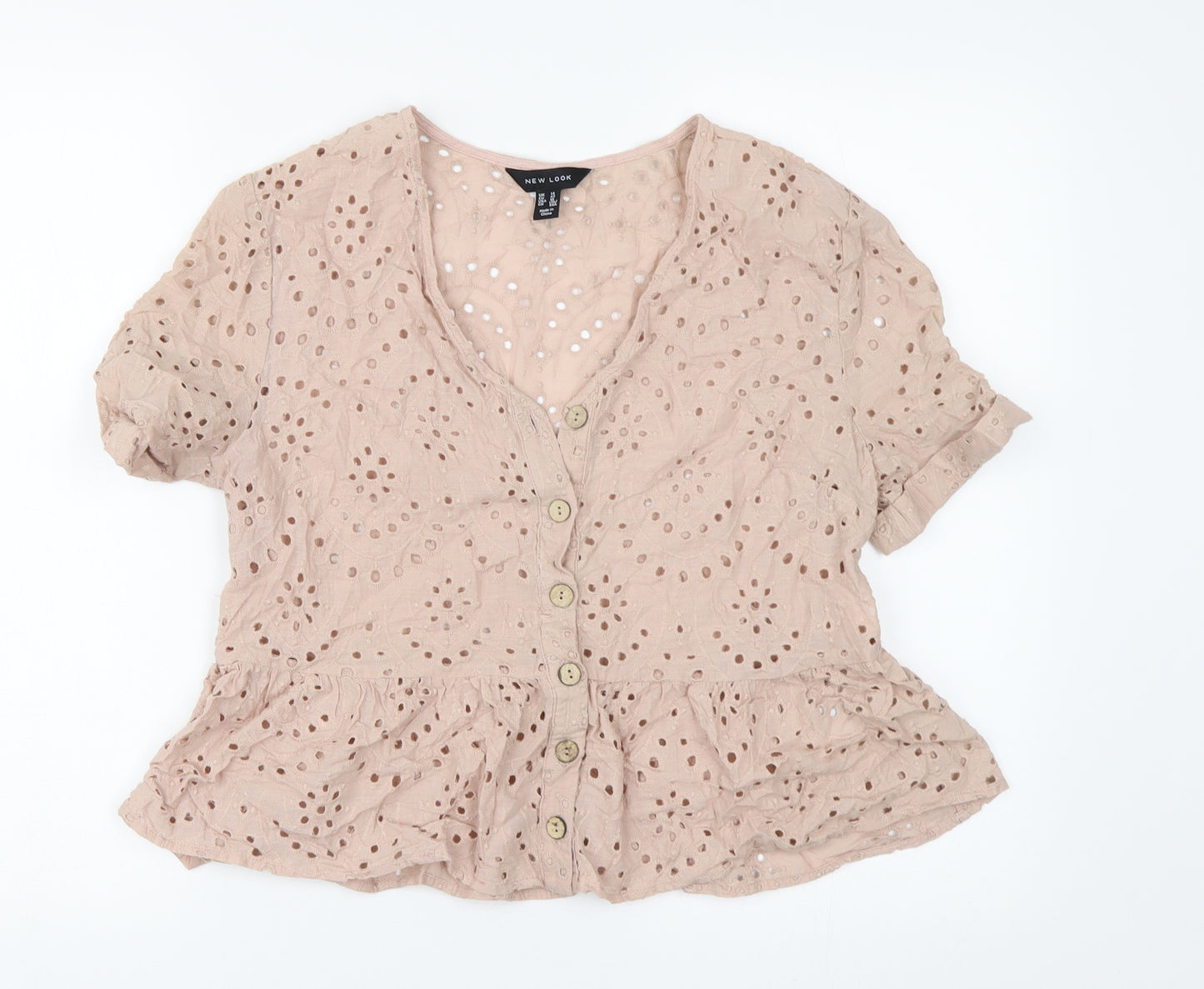New Look Womens Beige   Basic Blouse Size 14