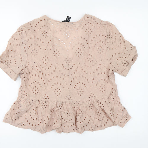 New Look Womens Beige   Basic Blouse Size 14