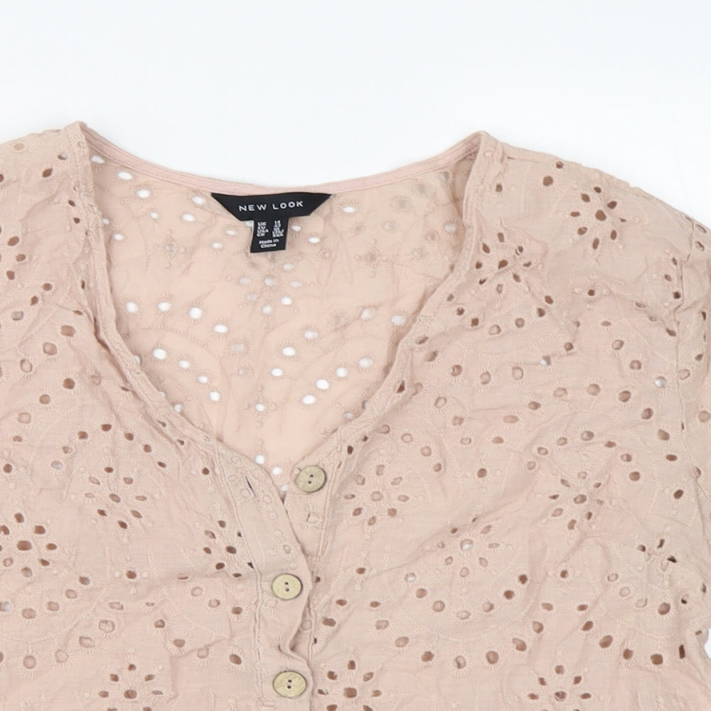 New Look Womens Beige   Basic Blouse Size 14
