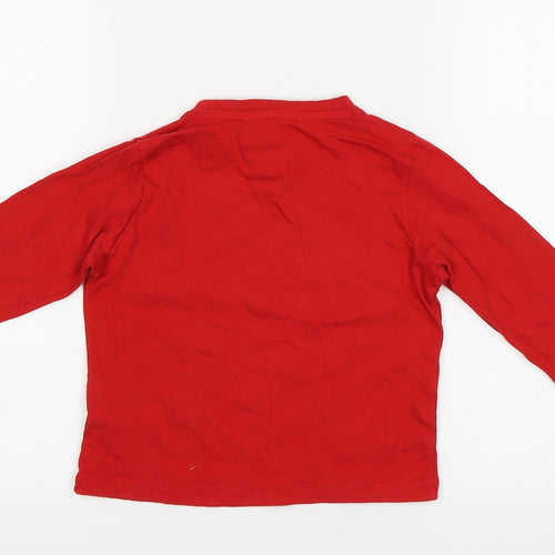 Comic Relief Girls Red   Basic Polo Size 2-3 Years
