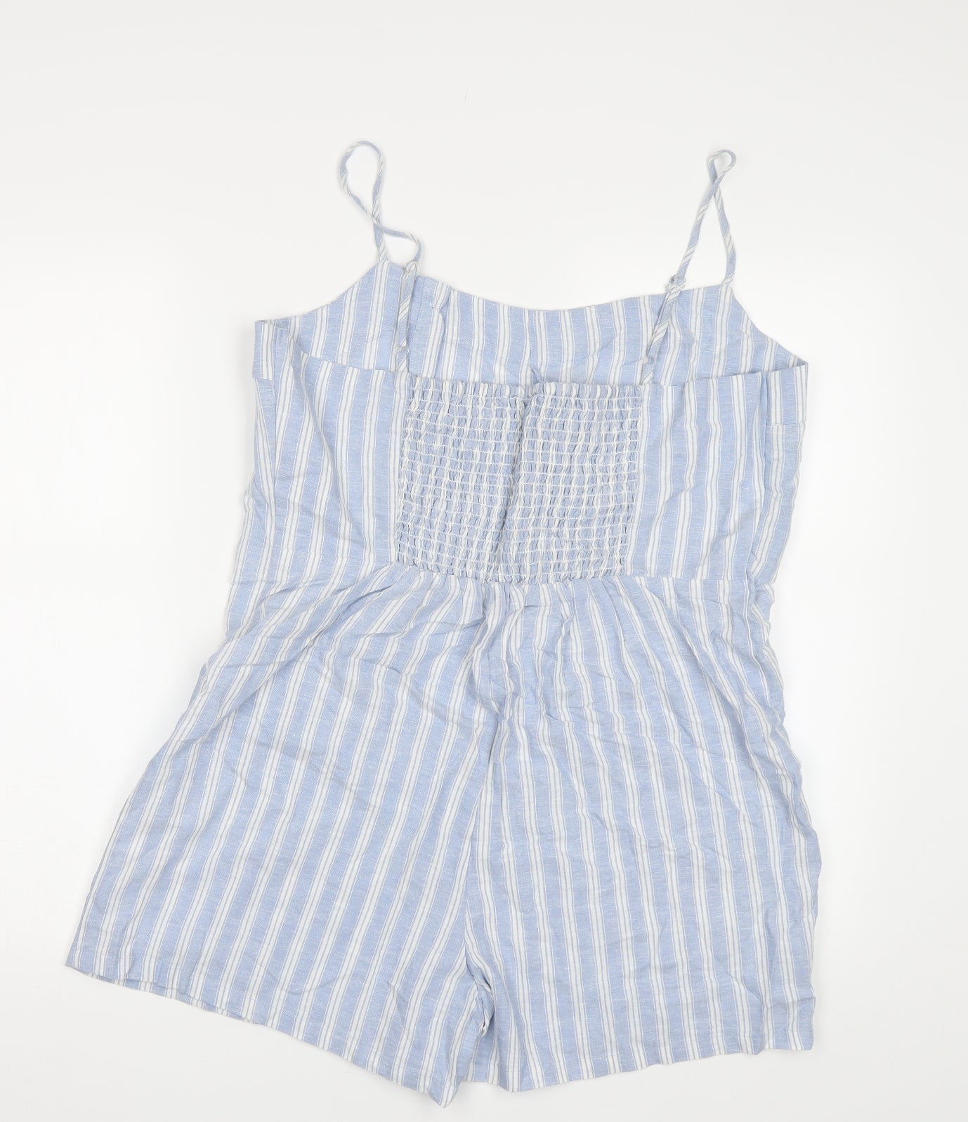 Primark Womens Blue Striped  Playsuit One-Piece Size 14