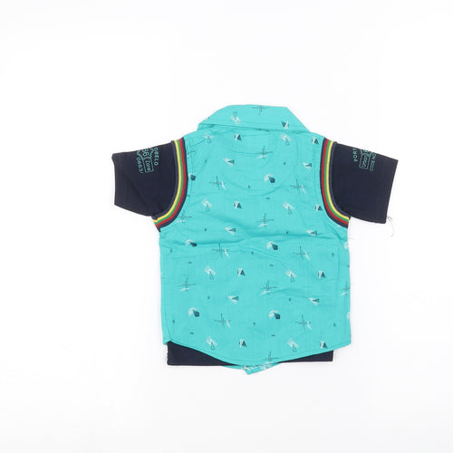 top kids Baby Blue   Basic Polo Size 0-3 Months