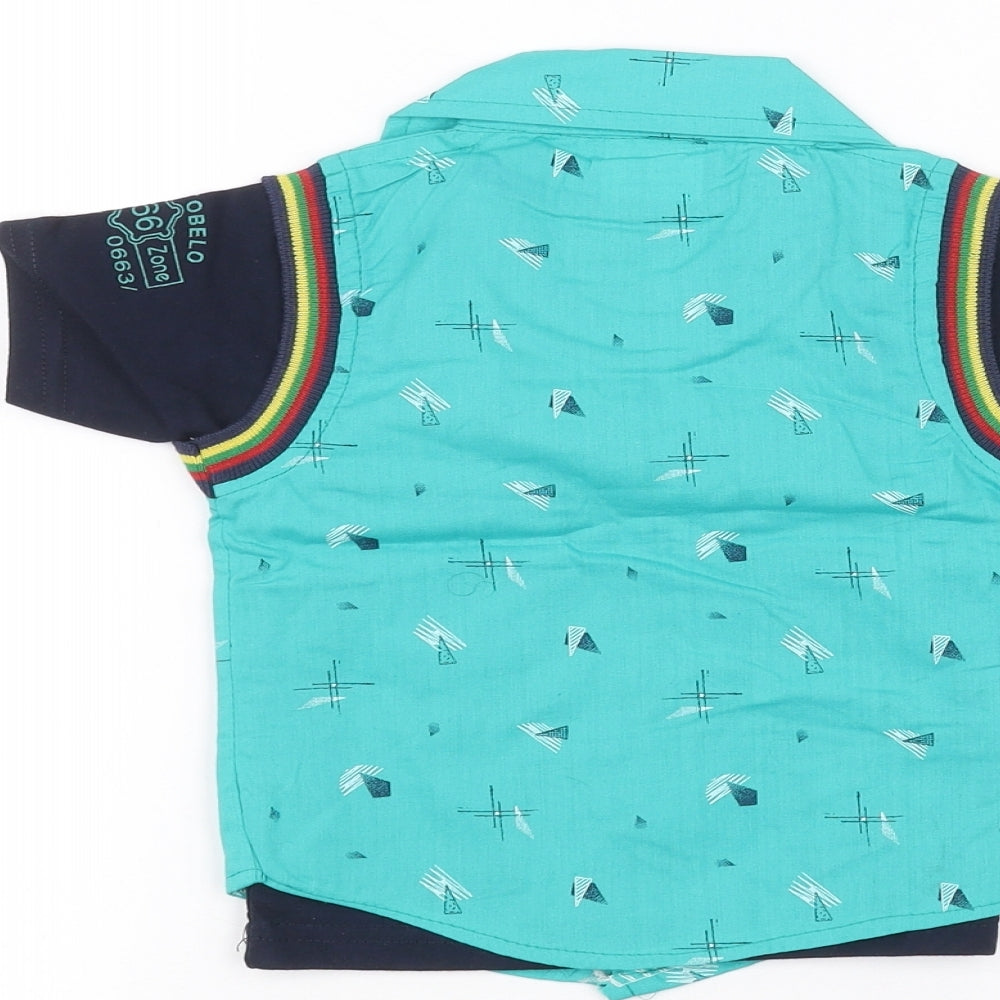 top kids Baby Blue   Basic Polo Size 0-3 Months