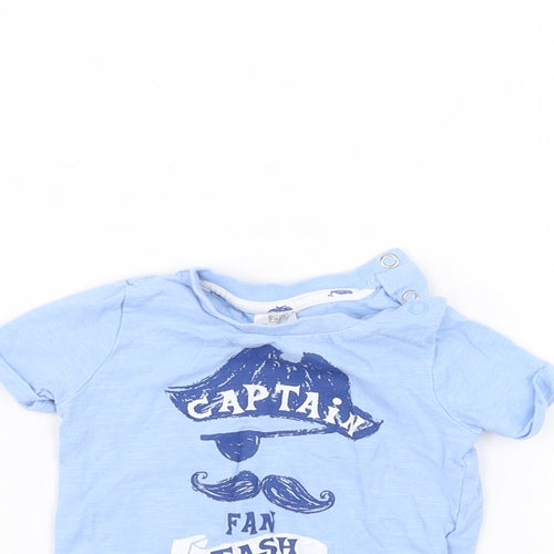 F&F Baby Blue   Basic T-Shirt Size 0-3 Months