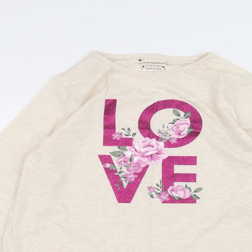 Primark Girls White   Pullover T-Shirt Size 14-15 Years