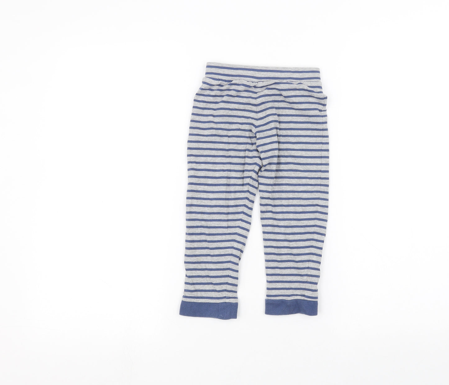 Marks and Spencer Boys Grey Striped  Sweatpants Trousers Size 2-3 Years