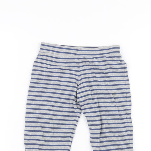 Marks and Spencer Boys Grey Striped  Sweatpants Trousers Size 2-3 Years