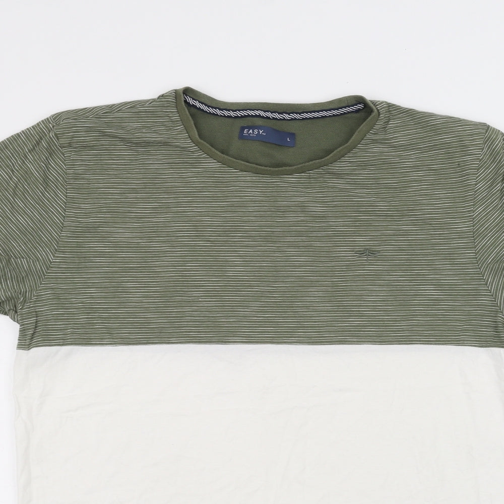 Easy Mens White    T-Shirt Size L