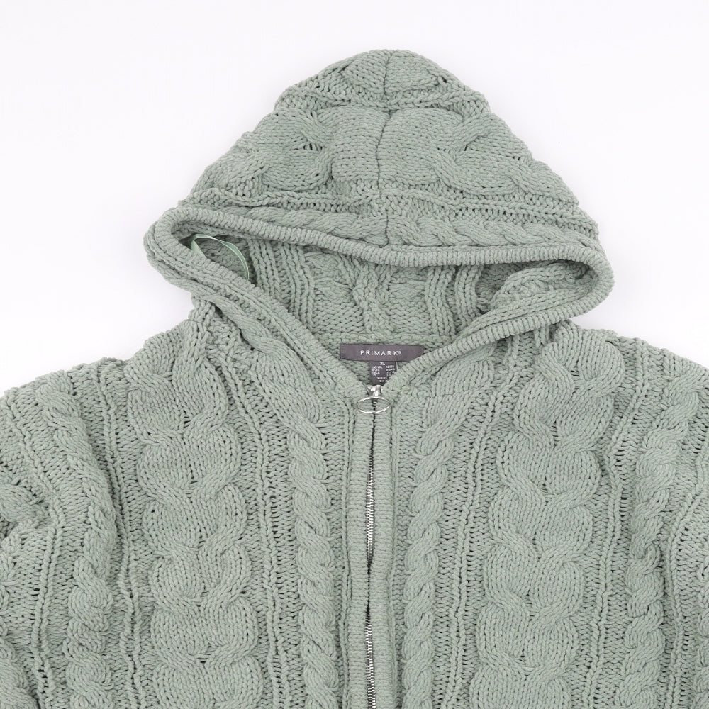 Primark Womens Green   Full Zip Hoodie Size XL