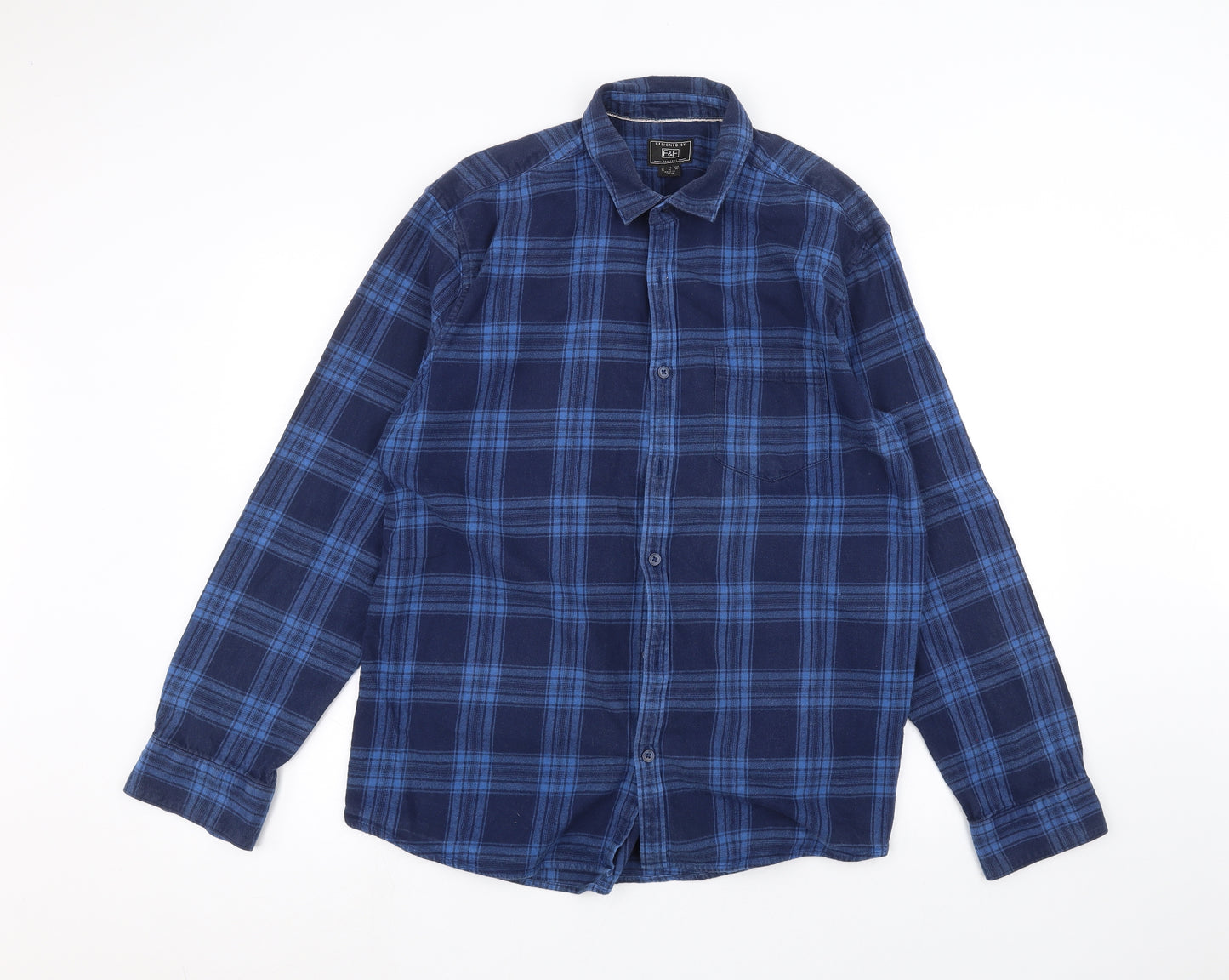 F&F Mens Blue    Dress Shirt Size XL