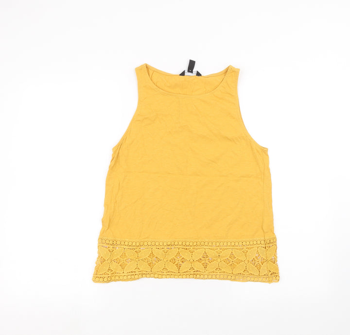 New Look Womens Yellow Basic T-Shirt Size 12