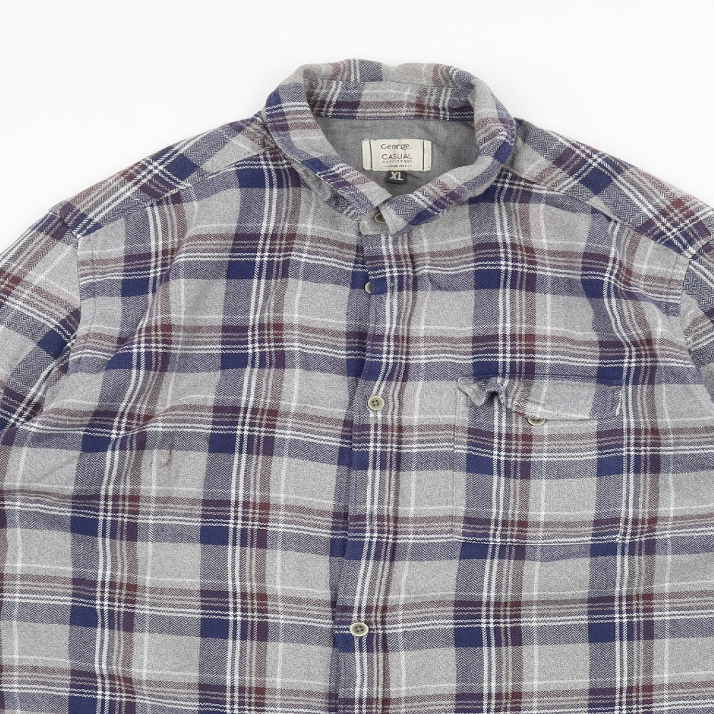 George Mens Grey    Dress Shirt Size XL