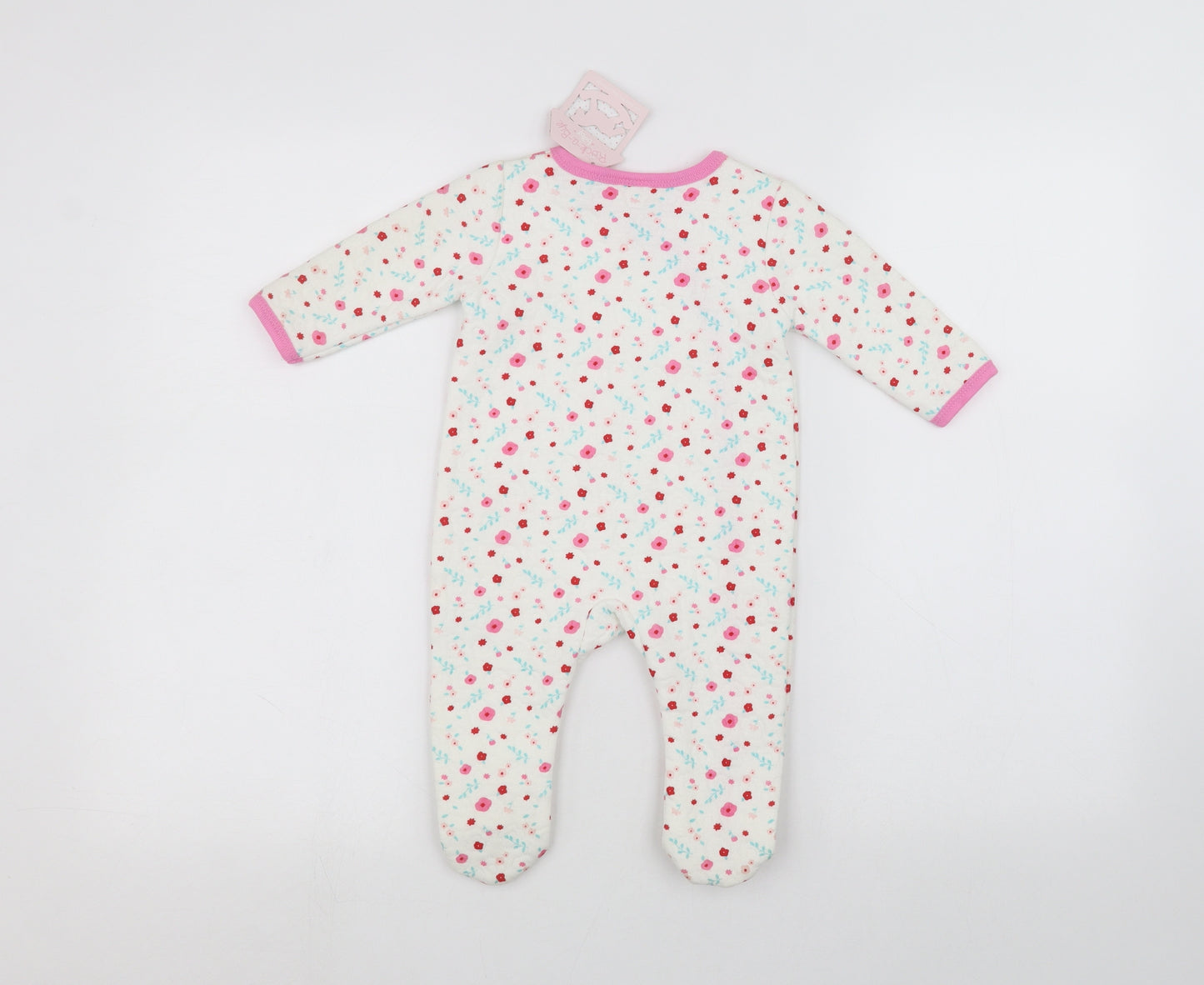 Rock-A-Bye Girls White   Babygrow One-Piece Size 3-6 Months