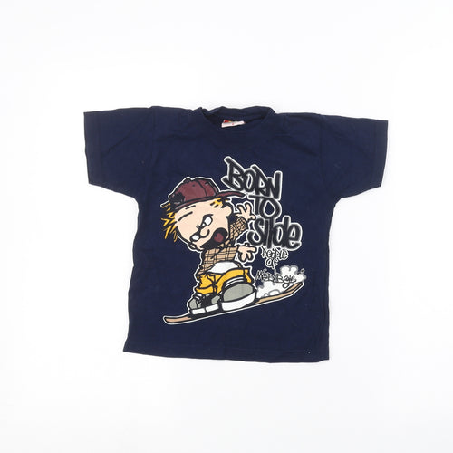 french spirit Boys Blue   Basic T-Shirt Size 2 Years