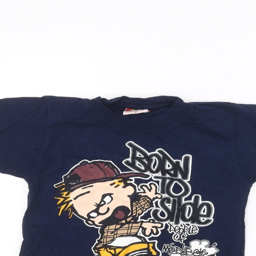 french spirit Boys Blue   Basic T-Shirt Size 2 Years