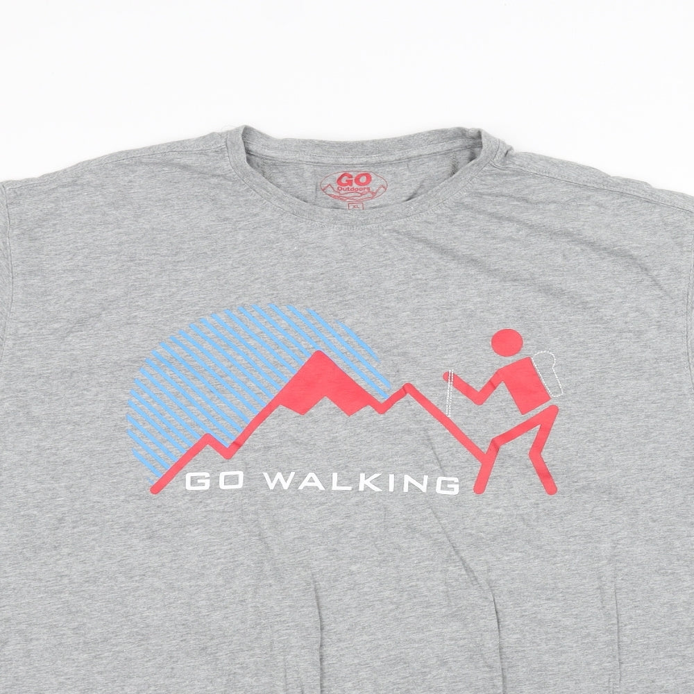 Go outdoors Mens Grey    T-Shirt Size XL