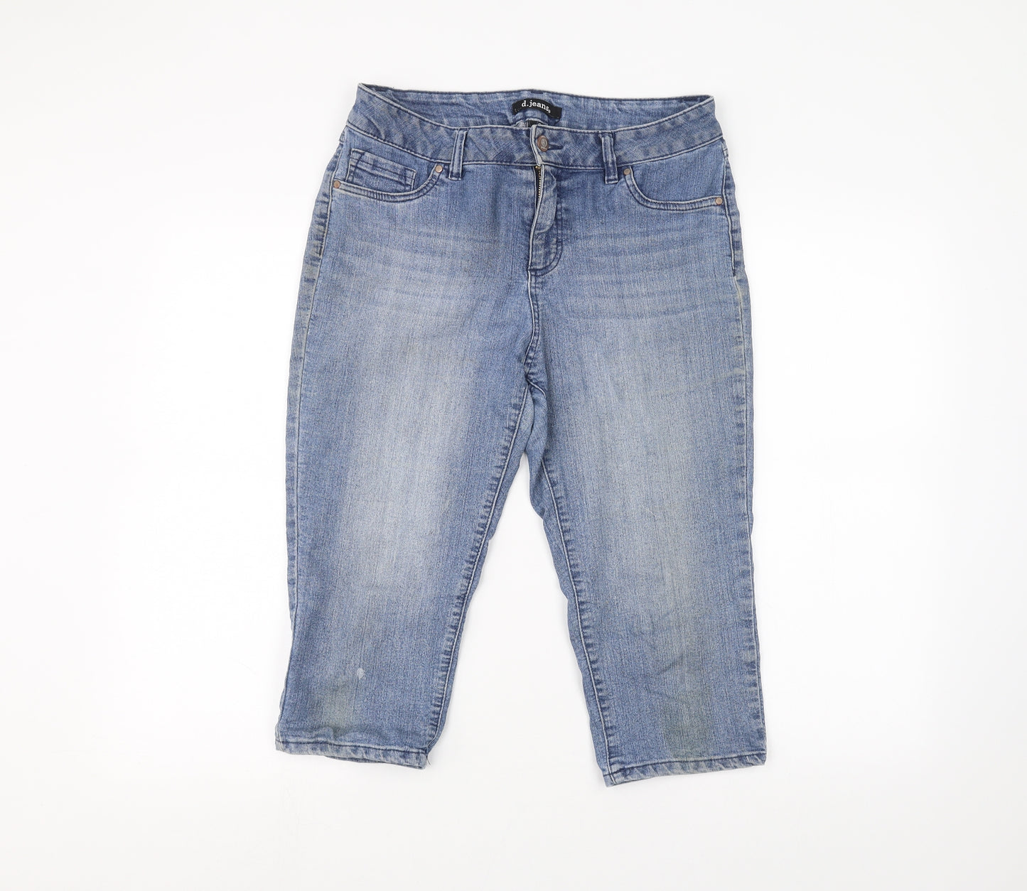 D. Jeans Womens Blue  Denim Cropped Jeans Size 8 L20 in