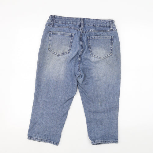 D. Jeans Womens Blue  Denim Cropped Jeans Size 8 L20 in