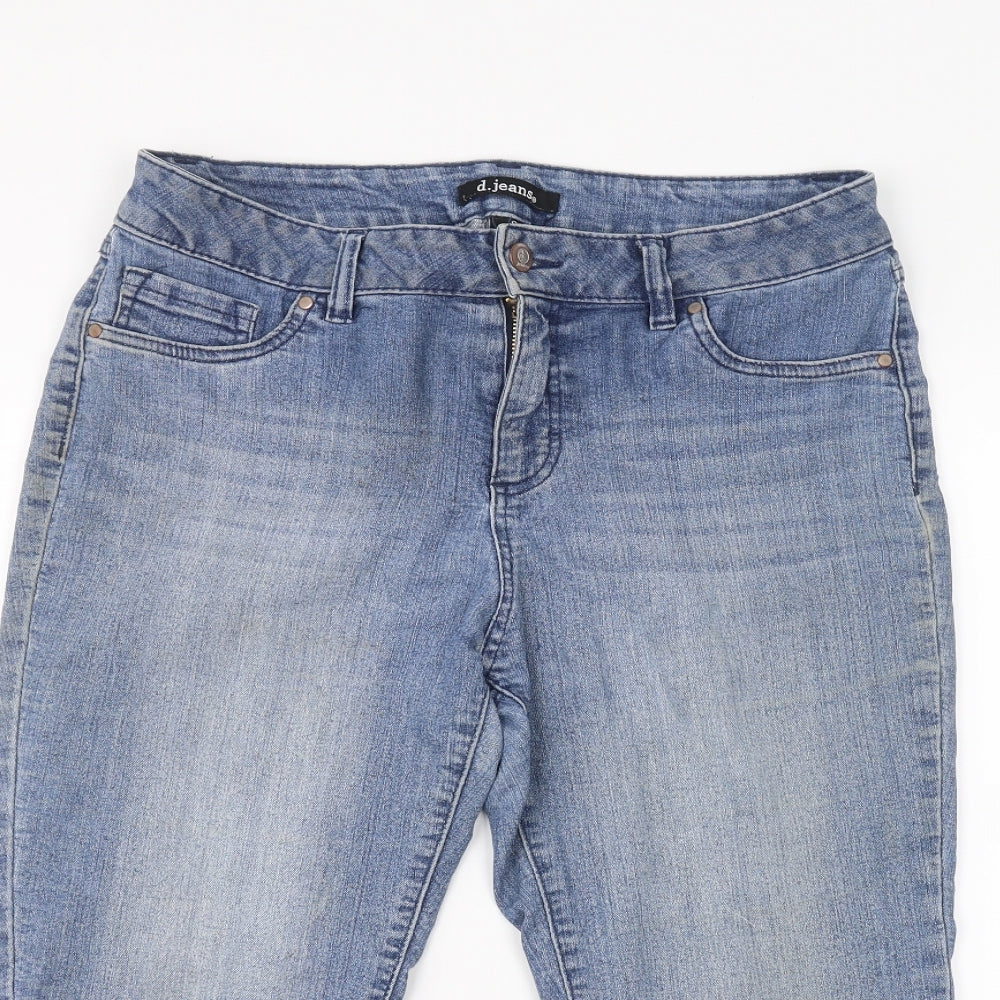 D. Jeans Womens Blue  Denim Cropped Jeans Size 8 L20 in