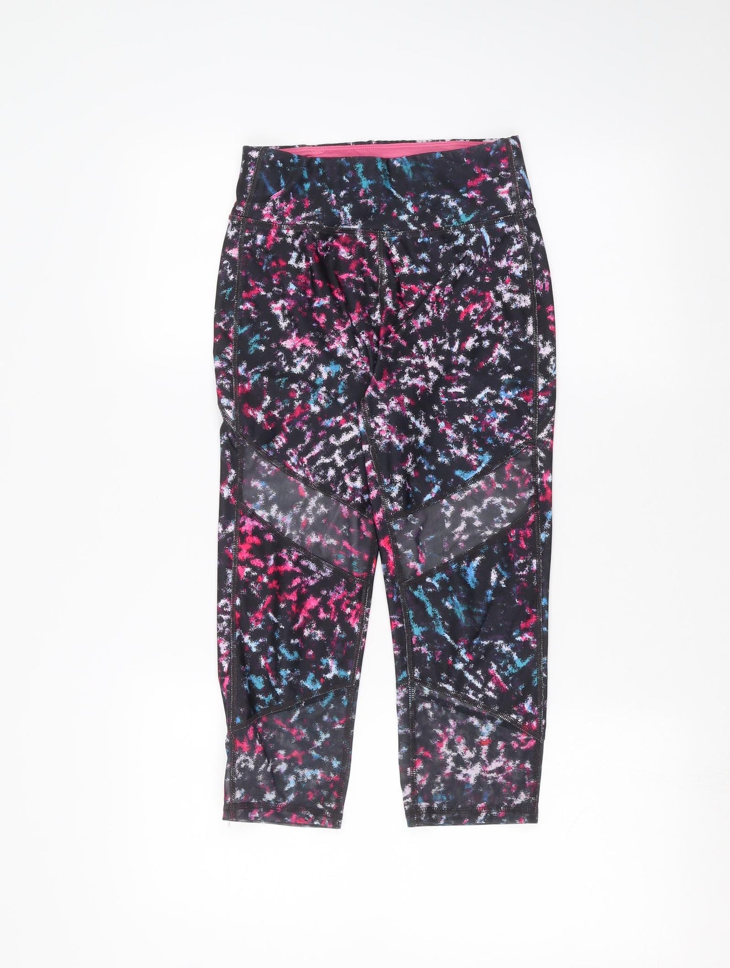 souluxe Womens Black   Cropped Leggings Size 8 L20 in