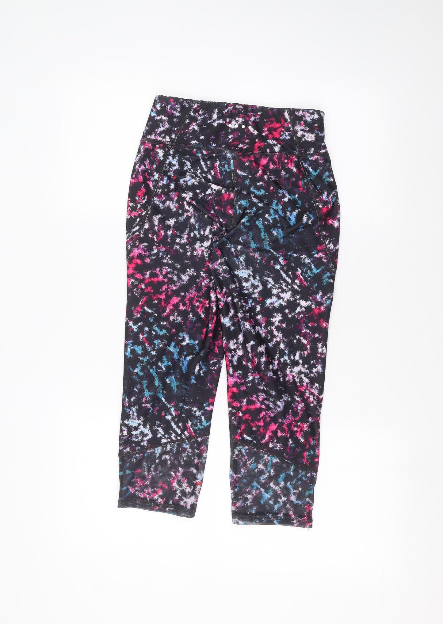 souluxe Womens Black   Cropped Leggings Size 8 L20 in
