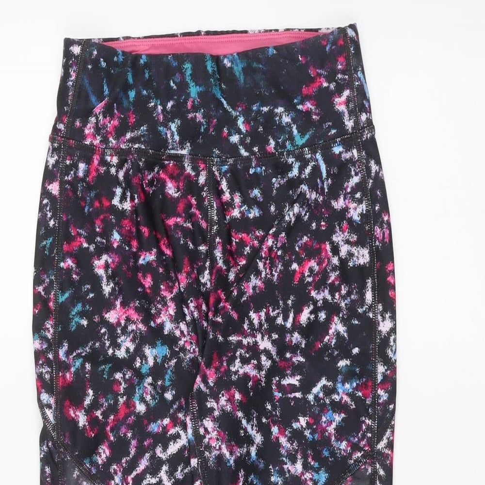 souluxe Womens Black   Cropped Leggings Size 8 L20 in