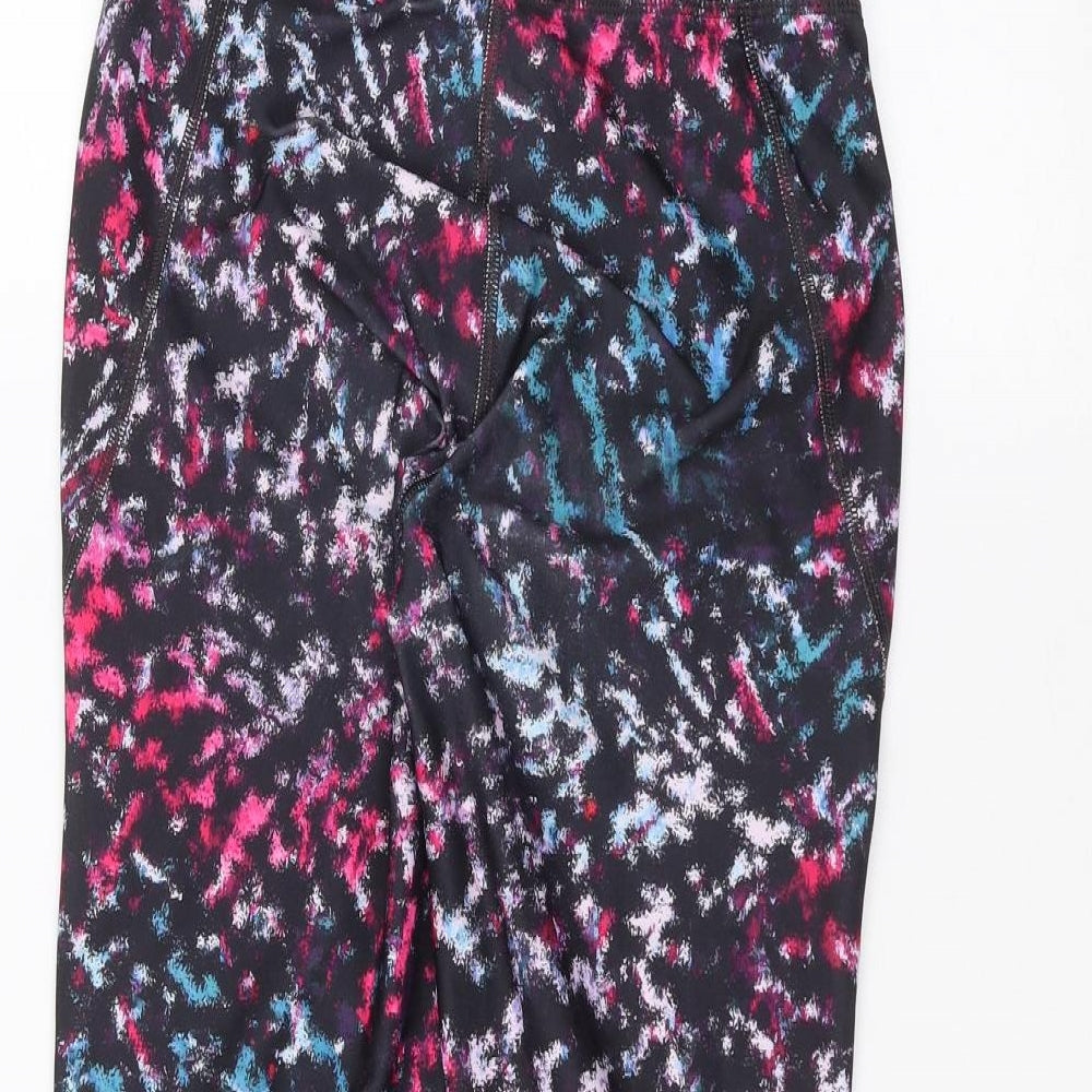 souluxe Womens Black   Cropped Leggings Size 8 L20 in
