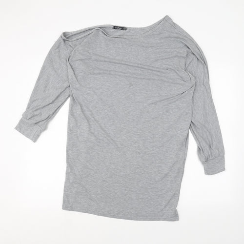 Boohoo Womens Grey   Basic T-Shirt Size 12