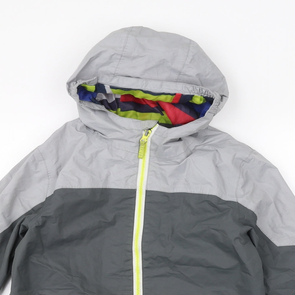 Trespass Girls Grey   Rain Coat Coat Size 9-10 Years