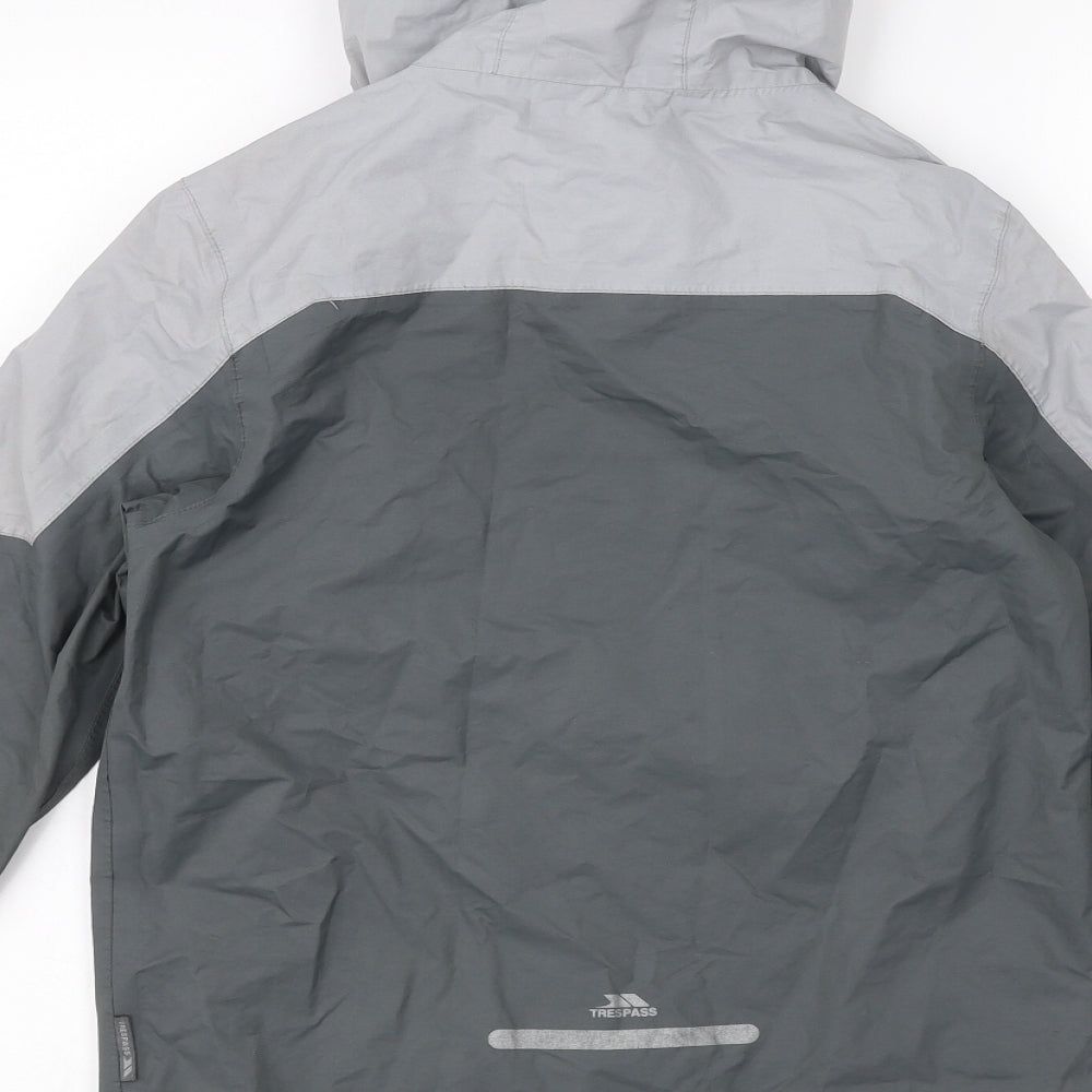 Trespass Girls Grey   Rain Coat Coat Size 9-10 Years