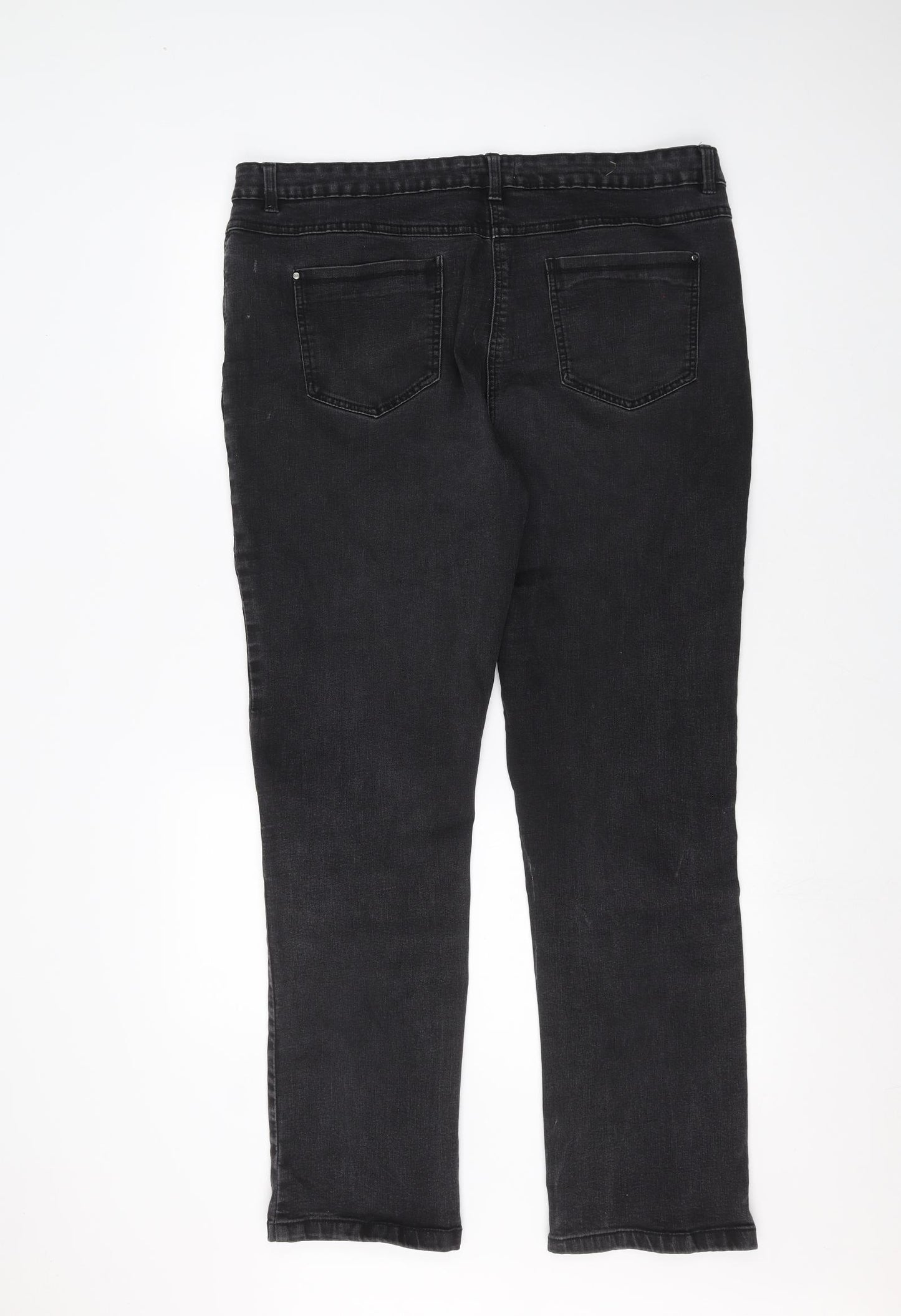 M&Co Womens Black   Straight Jeans Size 18 L29 in