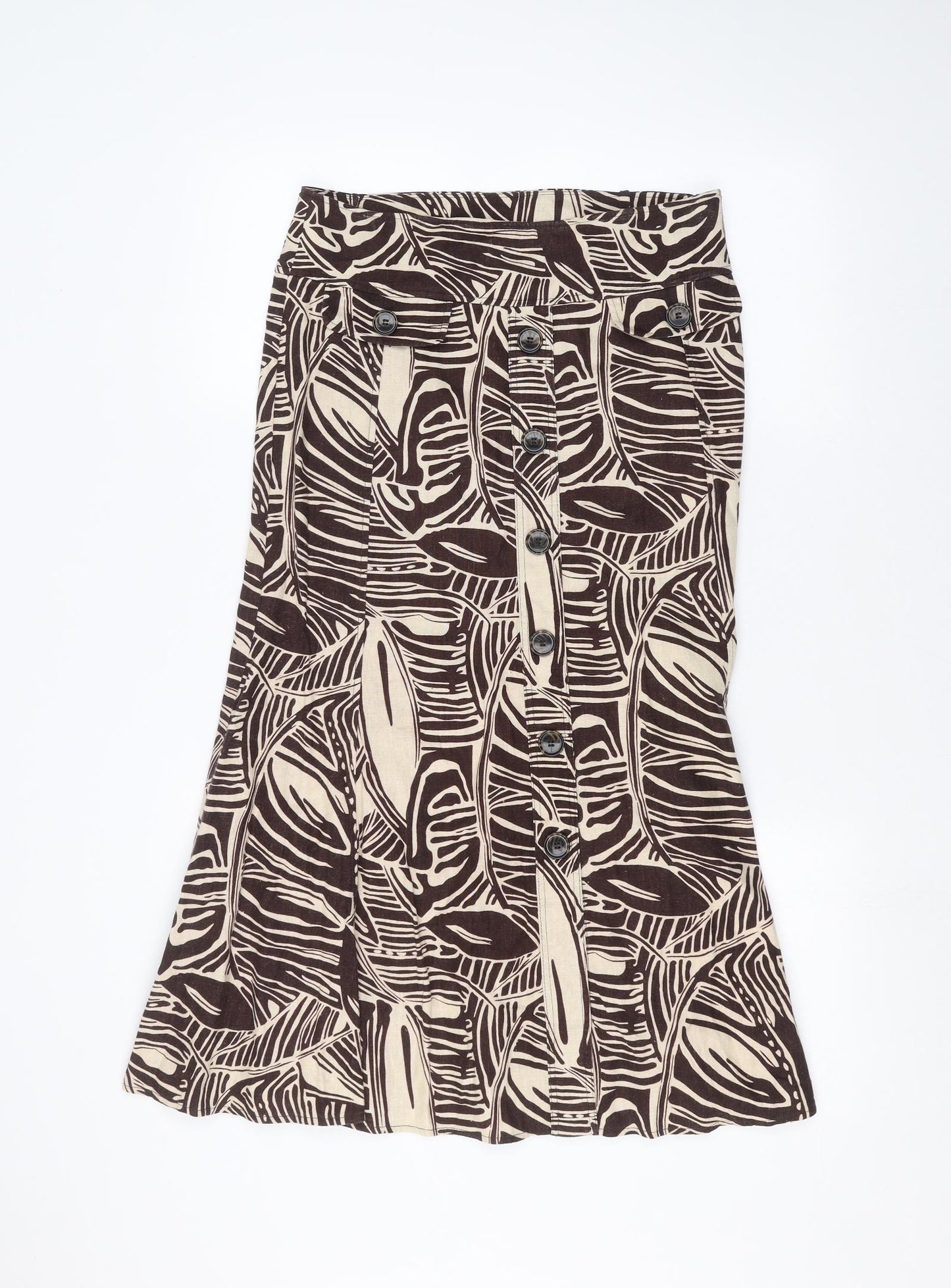 EWM Womens Brown   A-Line Skirt Size 10